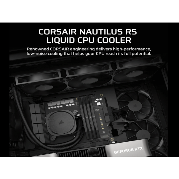CORSAIR Kuler sa vodenim hlađenjem za CPU Nautilus 360 RS 360mm triple, crna - CW-9060089-WW