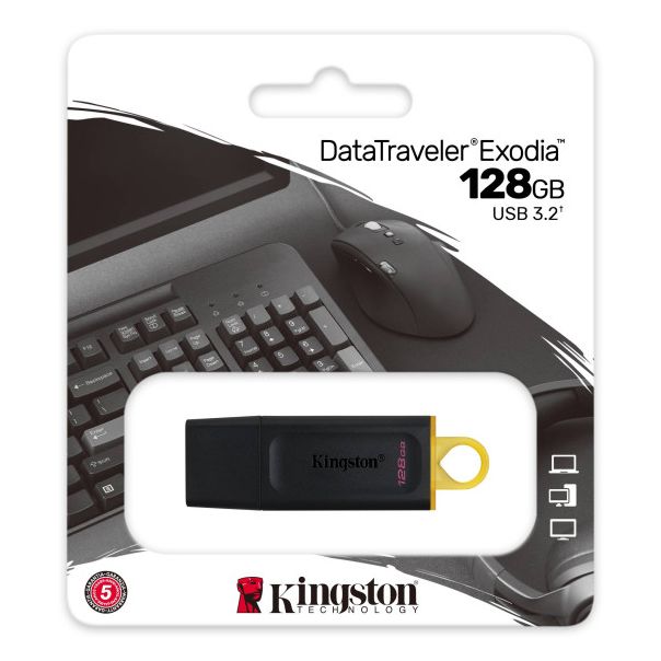 USB Flash Kingston 128GB DataTraveler Exodia USB 3.2, DTX/128GB - EP2923634