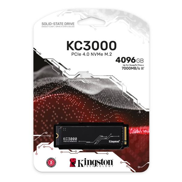 KINGSTON 4TB M.2 NVMe SKC3000D/4096G SSD KC3000 series - HDD03583