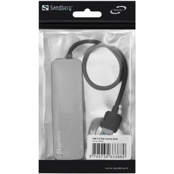 SANDBERG USB HUB 4 port USB 3.0 333-88 - EP2936186