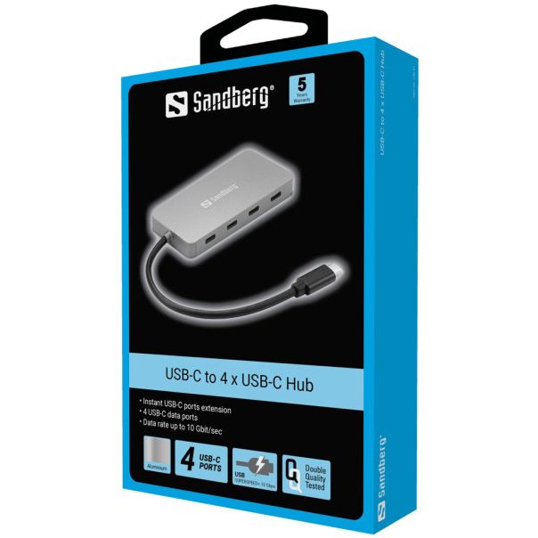 USB HUB 4 port Sandberg USB C - USB C 136-41 - EP2922625