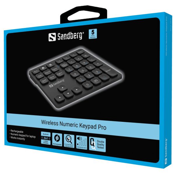 Bežična numerička tastatura Sandberg USB Pro 630-09 - EP2936183