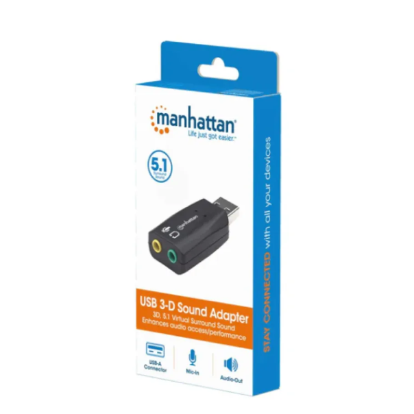MANHATTAN USB zvučna kartica 150859 USB-A/M - 2x3.5mm - EP3090213