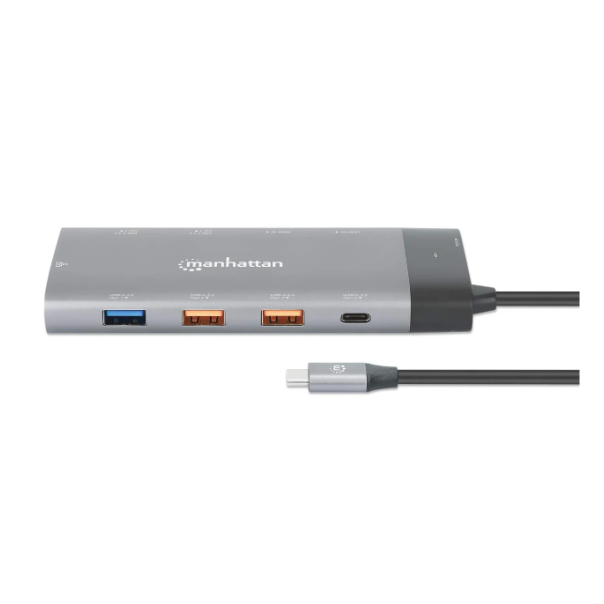 Docking station Manhattan 130714 10in1 USB-C - 2xHDMI/5xUSB/LAN/PD 100W - EP2944509