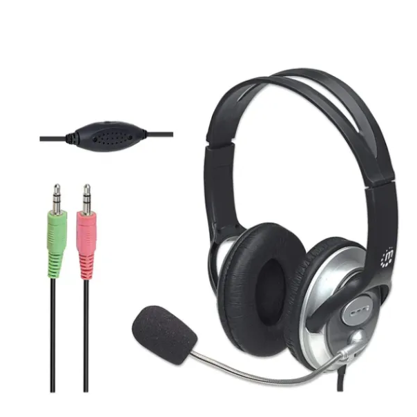 Slušalice sa mikrofonom Manhattan Classic 175555, black - EP2950741