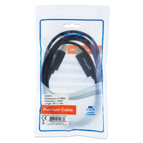 Kabl Manhattan 152679 DisplayPort/M - HDMI/M 1080/1,8m - EP2847057