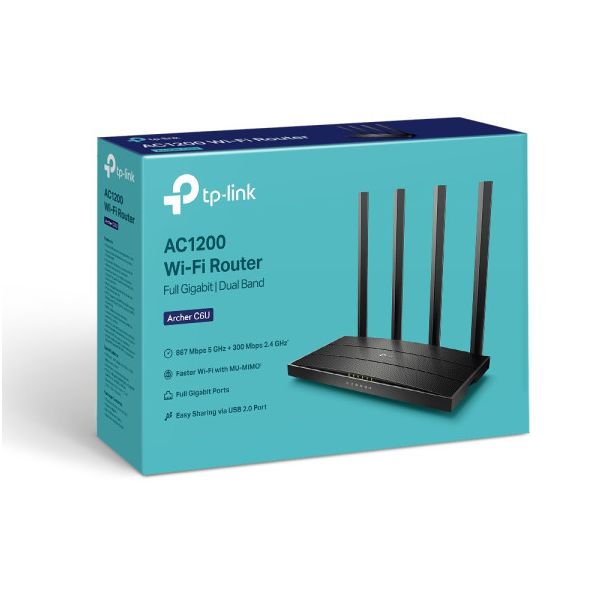 LAN Router TP-LINK ARCHER C6U AC1200/1GWAN/4GLAN - EP2922709