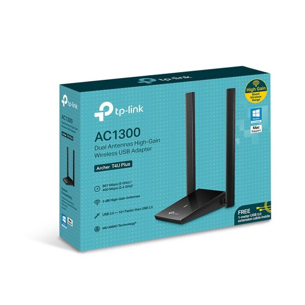 TP LINK Bežicni adapter TP-LINK ARCHER T4U PLUS WiFi AC1300 eksterna antena - ARCHER T4U PLUS