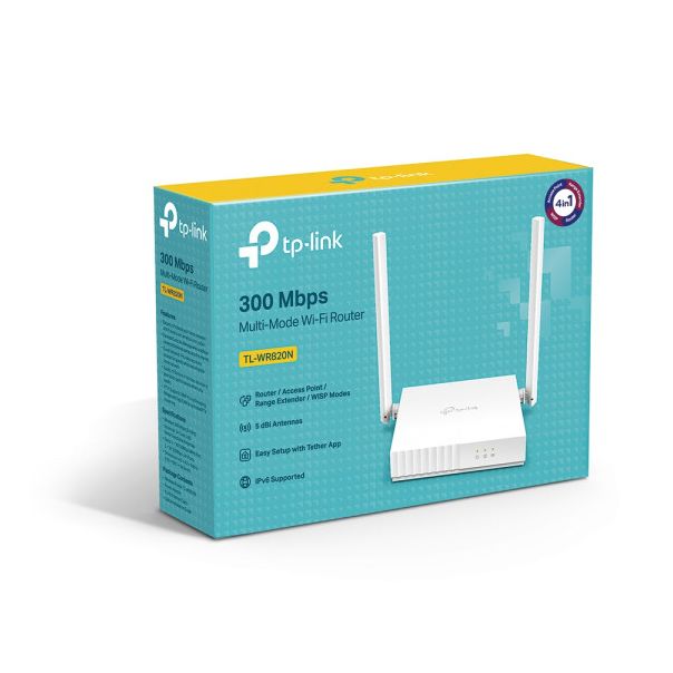 LAN Router TP-LINK TL-WR820N WiFi/300Mb/s /1xWAN/2xLAN - EP3089165