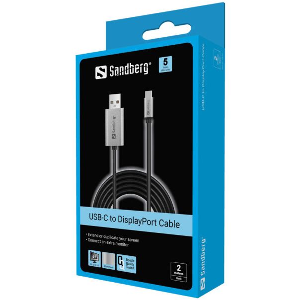 Kabl Sandberg 136-51 USB-C na DisplayPort 2m - EP3091995