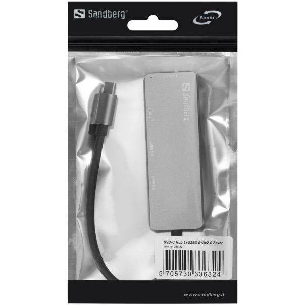 USB HUB Sandberg  336-32 USB-C na 1xUSB3.0+3x2.0 USB - EP2936375