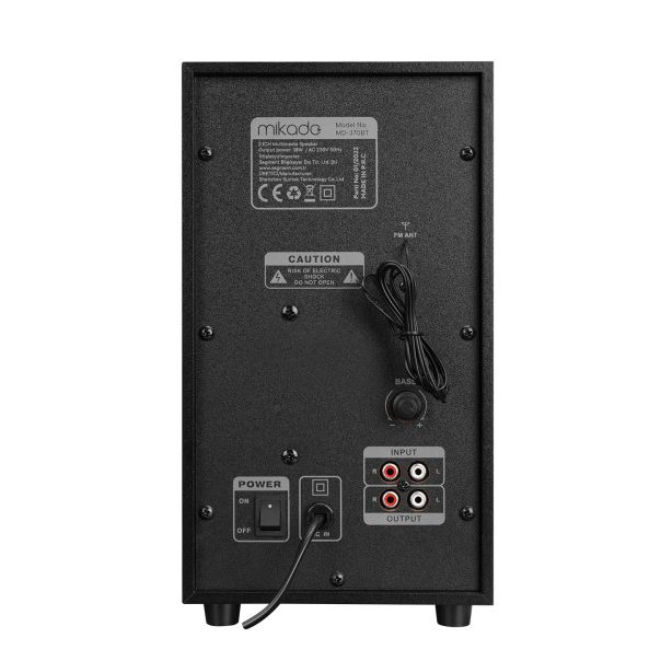 Zvučnici 2.1 Mikado MD-370BT 38W  Bluetooth crni - EP2850325