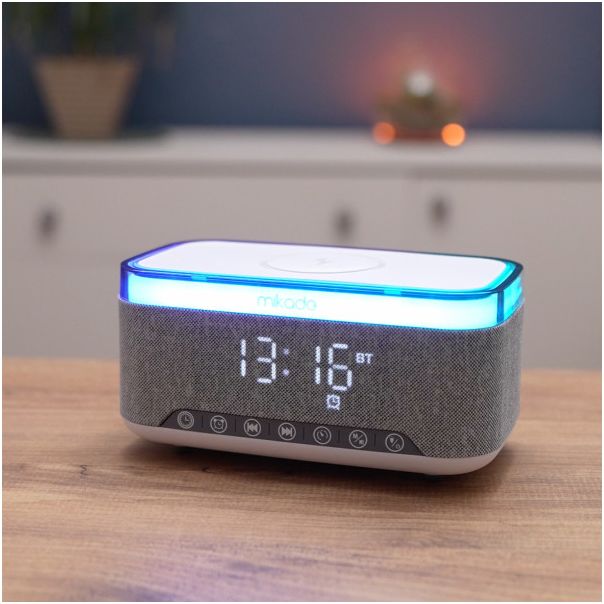 Zvučnik Mikado MD-W8 1200mah, 10W lampa/alarm/wireless punjač/sivi - EP2843092