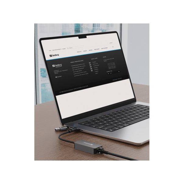 USB adpater Sandberg 136-68 USB-C/A na RJ-45 Gigabit - EP2850072