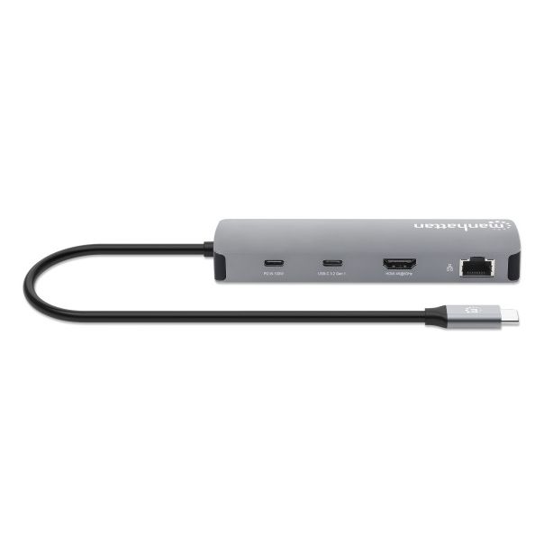 MANHATTAN Docking station 190459 9in1 USB-C - 1xHDMI/5xUSB/LAN/CR/PD 100W - EP3197369