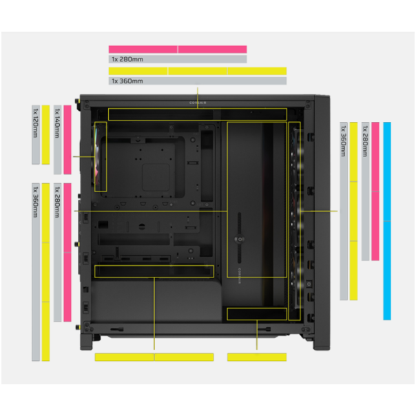 Kuciste Corsair FRAME 4000D LCD RS ARGB Premium Mid-tower, CC-9011326-WW - EP2872525