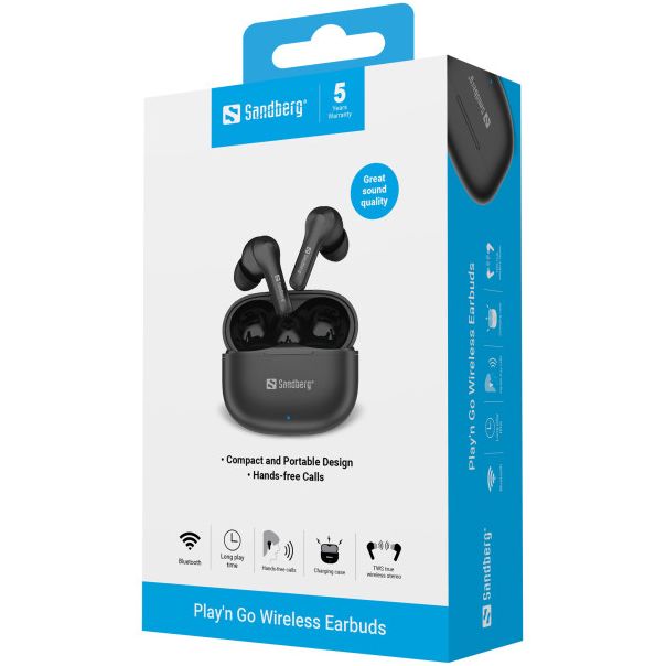 Slušalice TWS Sandberg Play N Go 126-51 Bluetooth/crne - EP2950816