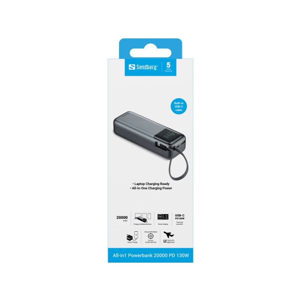 Powerbank Sandberg All in1 421-30 20000mAh PD130W - EP2939040