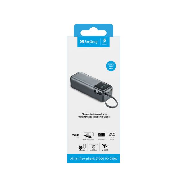 Powerbank Sandberg All in1 421-31 27000mAh PD240W - EP2941365