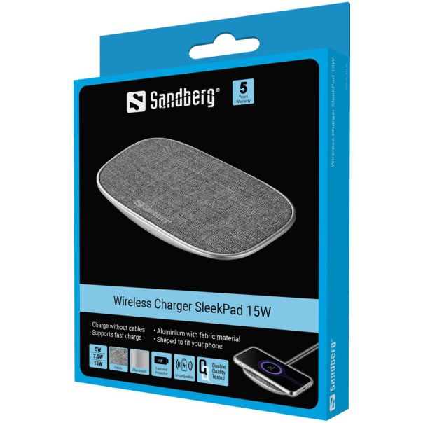Bežični punjač Sandberg SleekPad 441-60 15W/Aluminium/USB-C - EP2939025