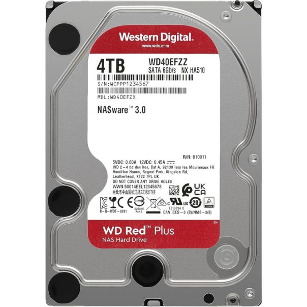 HDD WD 4TB WD40EFZZ Red Plus 5400RPM 128MB - EP3098520