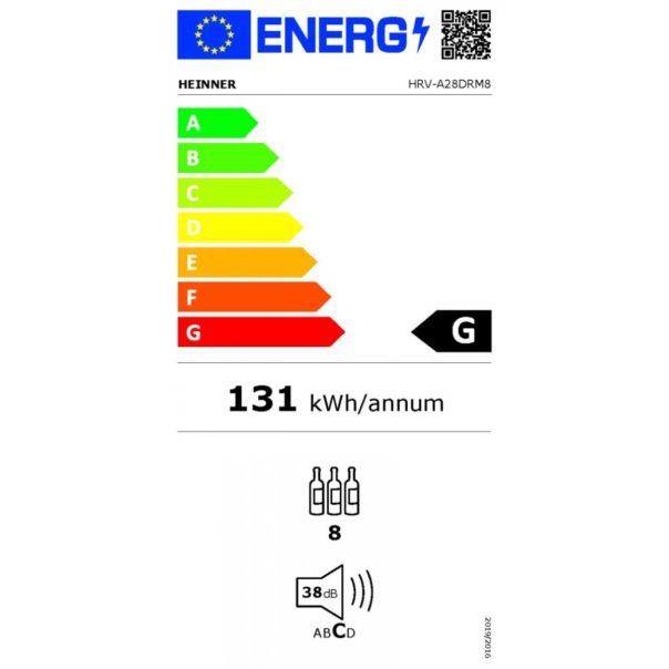 Vinski frižider HEINNER HRV-A28DRM8/28l/8boca(750ml)/1zona - EP2962642