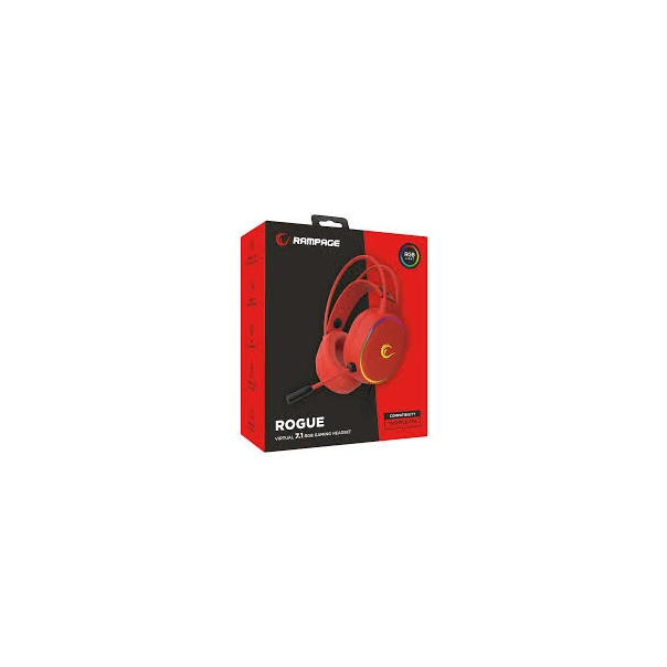 Slušalice žične gaming Rampage ROGUE RGB crvene 35132 - EP3098517