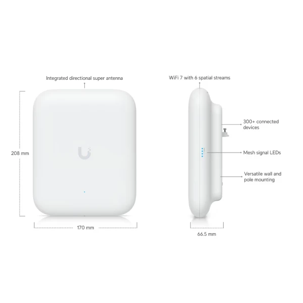 Access Point Ubiquiti U7-PRO-OUTDOOR WiFi7 Outdoor/2.5G/PoE+ - EP3074967