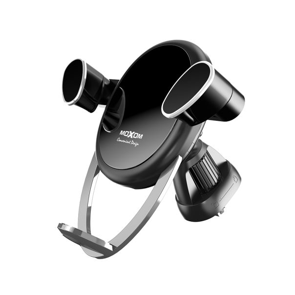 MOXOM Držač za mobilni telefon MX-VS83 sa bezicnim punjenjem, crna - D1047