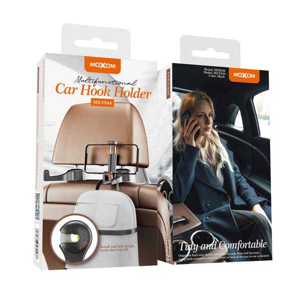 MOXOM Držač za mobilni telefon MX-VS44 za sediste, crna - D1059