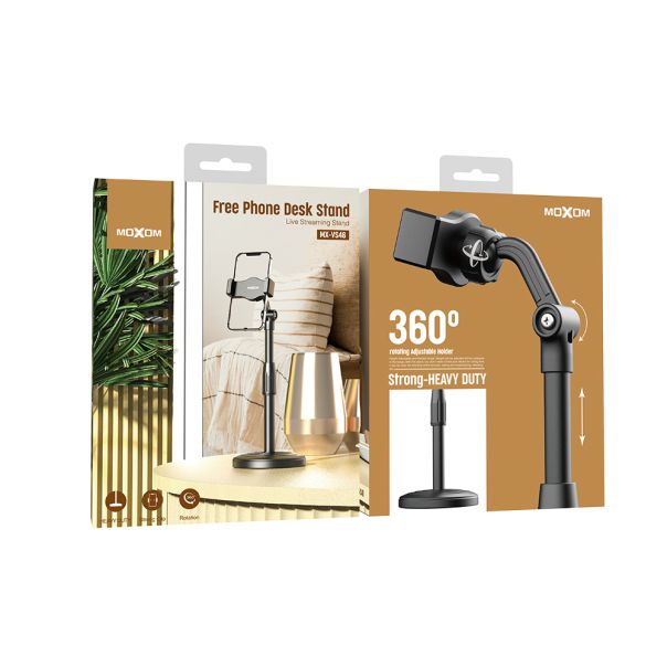 MOXOM Držač za mobilni telefon MX-VS46 stoni, crna - D1063