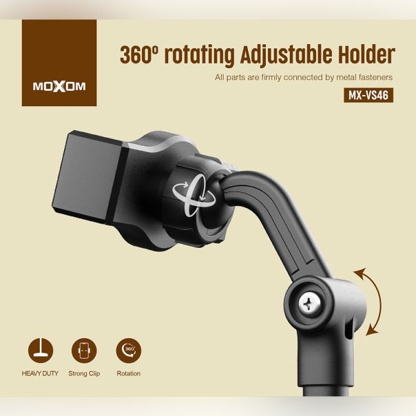 MOXOM Držač za mobilni telefon MX-VS46 stoni, crna - D1063