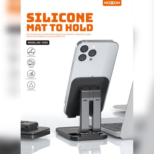 MOXOM Držač za mobilni telefon MX-VS55 stoni, crna - D1065