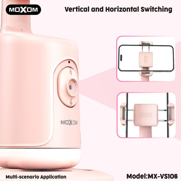 MOXOM Držač 360 Face tracking MX-VS106, roza - D1069