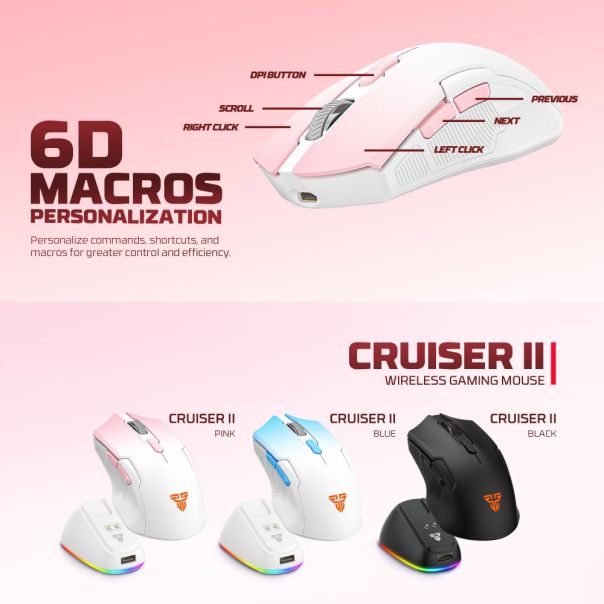 Mis Wireless Fantech WG11V2RD Cruiser II crni - EP3093782