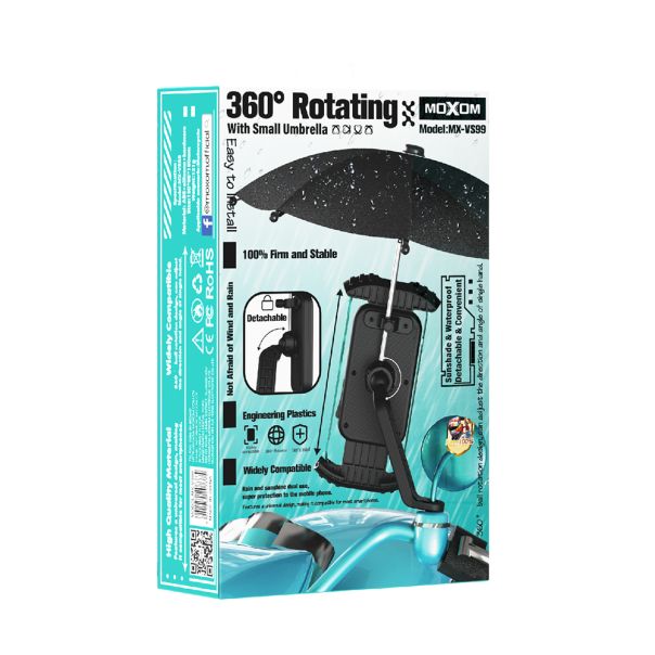 MOXOM Držač za mobilni telefon MX-VS99 za bicikl, crna - D2013