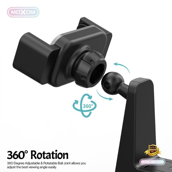 MOXOM Držač za mobilni telefon MX-VS110 vakum, crna - D2015
