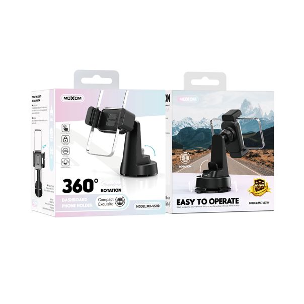 MOXOM Držač za mobilni telefon MX-VS110 vakum, crna - D2015