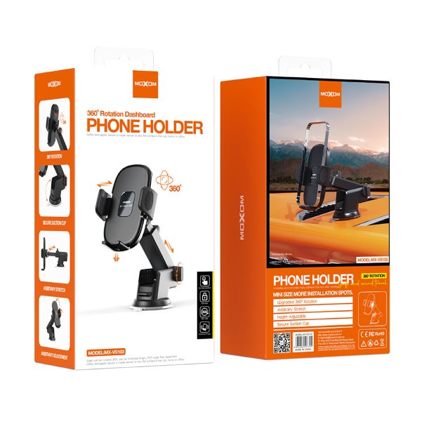 MOXOM Držač za mobilni telefon MX-VS103 vakum, crna - D2016