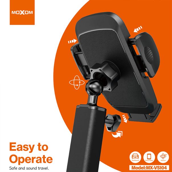 Držač za mobilni telefon Moxom MX-VS104 vakum crni - EP2943641