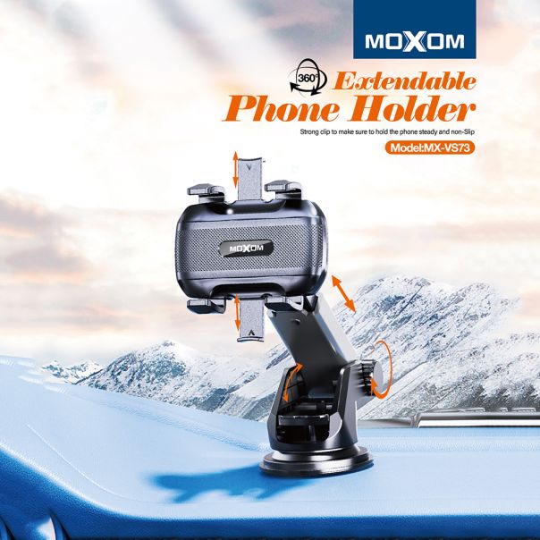 MOXOM Držač za mobilni telefon MX-VS73 vakum, crna - D2018