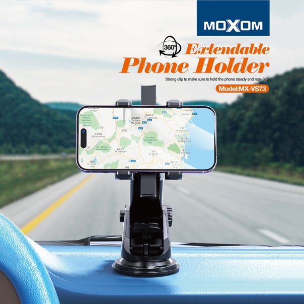 MOXOM Držač za mobilni telefon MX-VS73 vakum, crna - D2018
