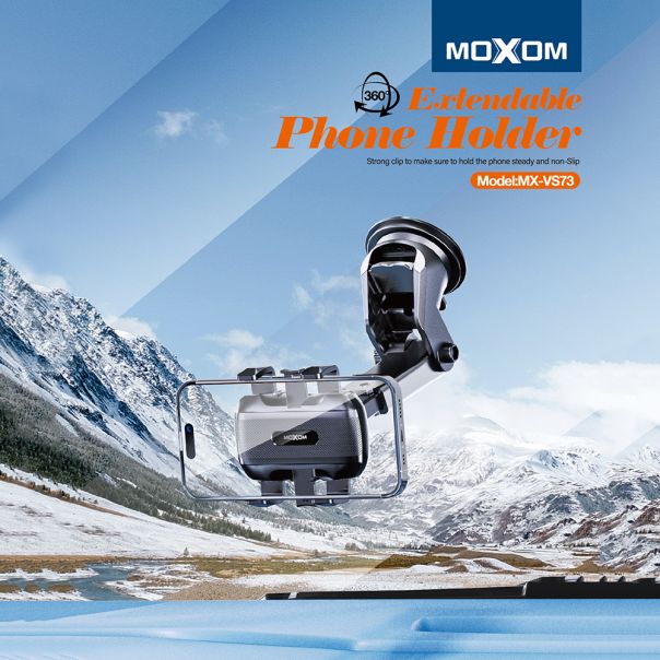 MOXOM Držač za mobilni telefon MX-VS73 vakum, crna - D2018