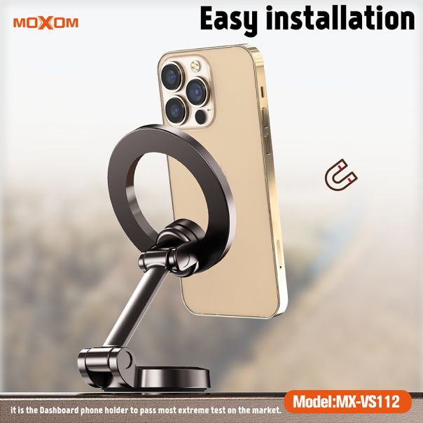 MOXOM Držač za mobilni telefon MX-VS112 magnet, crna - D2019