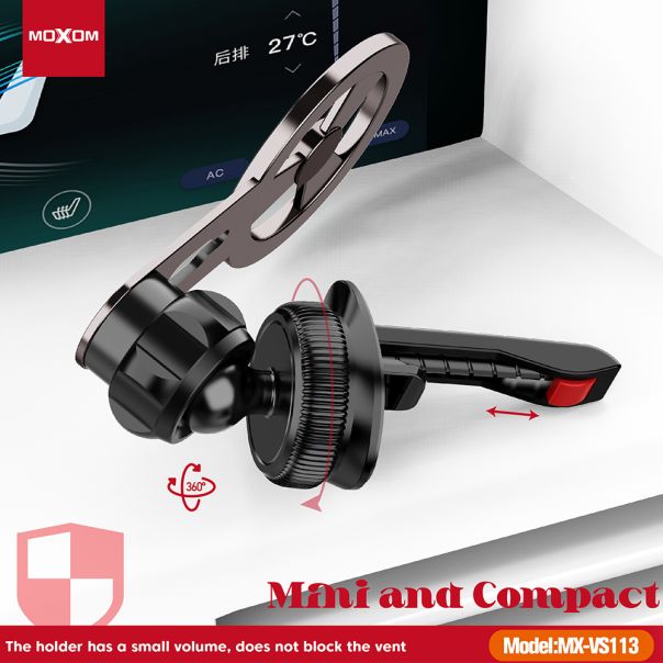 MOXOM Držač za mobilni telefon MX-VS113 magnet, crna - D2020