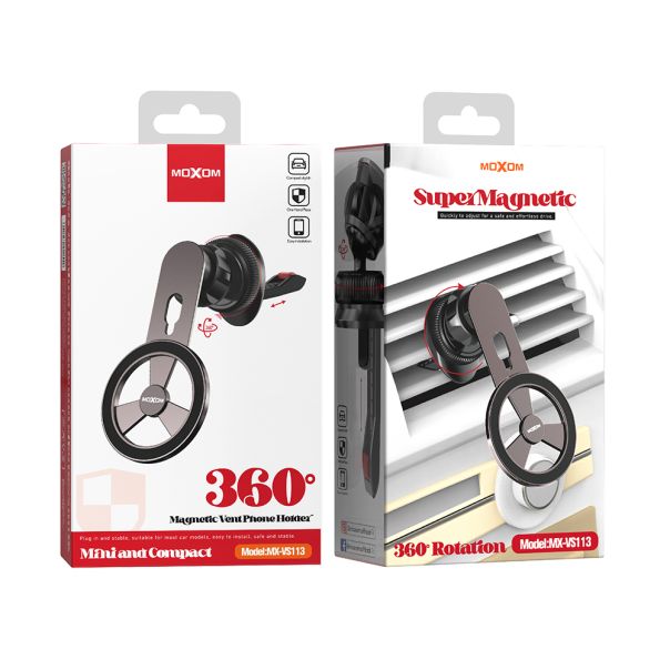MOXOM Držač za mobilni telefon MX-VS113 magnet, crna - D2020