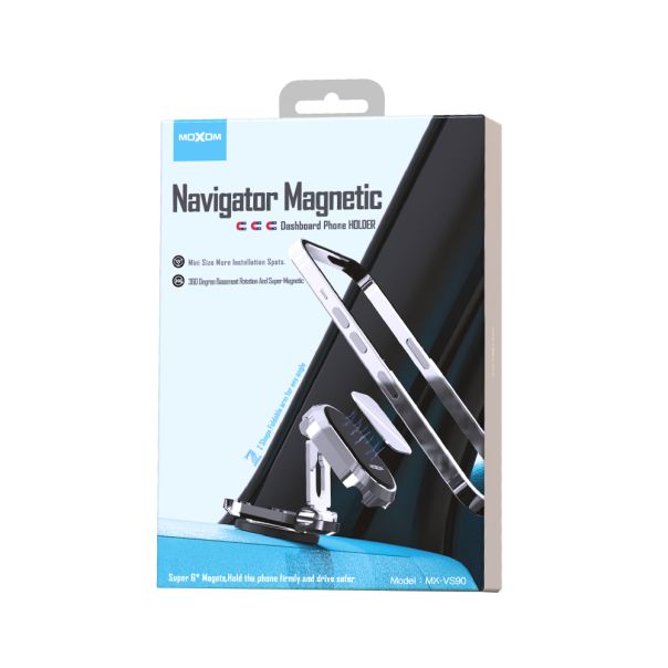 MOXOM Držač za mobilni telefon MX-VS90 magnet, crna - D2024