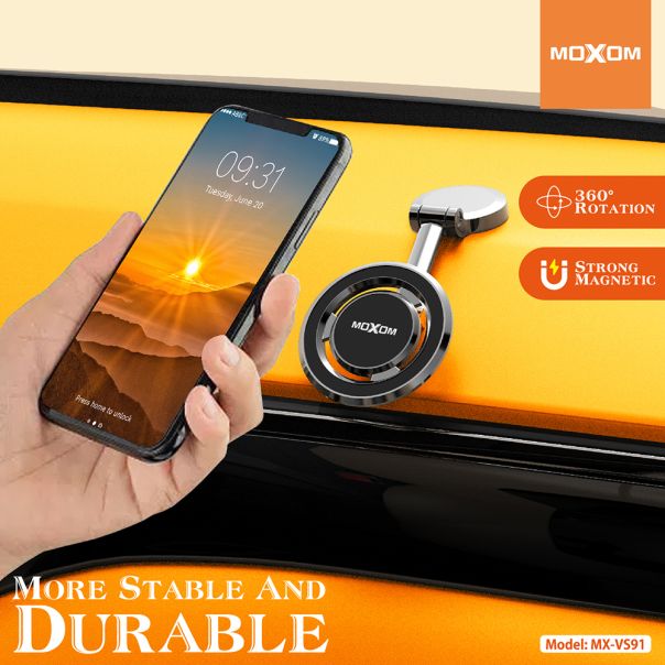 MOXOM Držač za mobilni telefon MX-VS91 magnet, crna - D2025