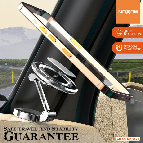 MOXOM Držač za mobilni telefon MX-VS91 magnet, crna - D2025