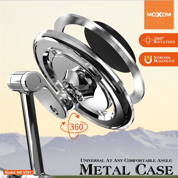 MOXOM Držač za mobilni telefon MX-VS91 magnet, crna - D2025